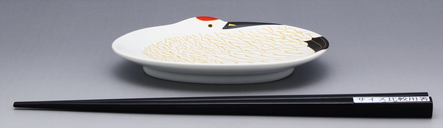 Amazon.co.jp: 有田焼 幸楽窯 プレート 皿 「 鶴形 」 取皿 銘々皿 雪